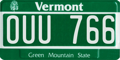 VT license plate OUU766