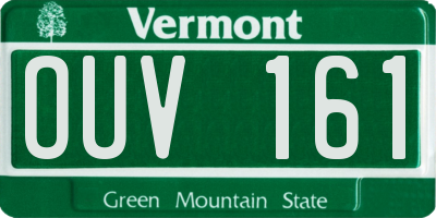 VT license plate OUV161
