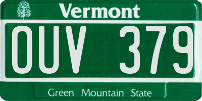 VT license plate OUV379