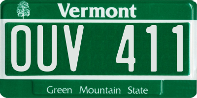 VT license plate OUV411