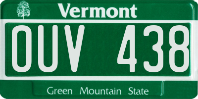 VT license plate OUV438