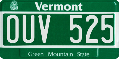 VT license plate OUV525