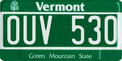 VT license plate OUV530