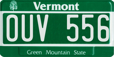 VT license plate OUV556