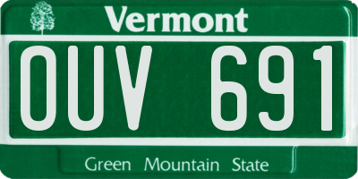 VT license plate OUV691