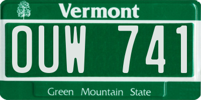 VT license plate OUW741