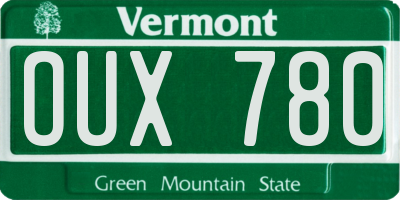 VT license plate OUX780