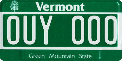 VT license plate OUY000