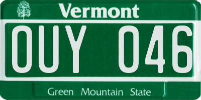 VT license plate OUY046