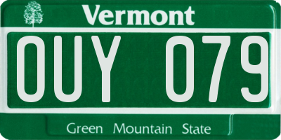 VT license plate OUY079
