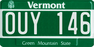 VT license plate OUY146