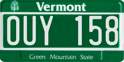 VT license plate OUY158