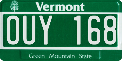 VT license plate OUY168