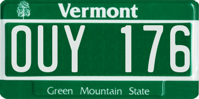VT license plate OUY176