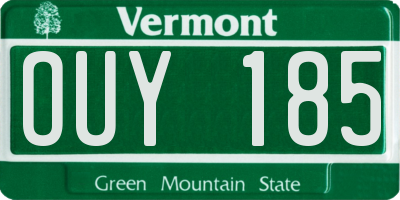 VT license plate OUY185
