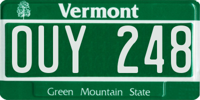 VT license plate OUY248