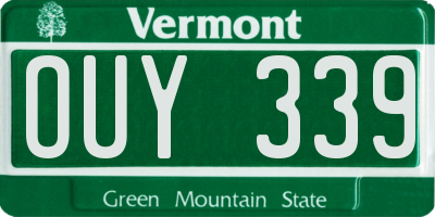 VT license plate OUY339