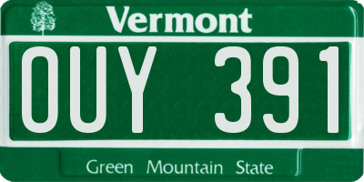 VT license plate OUY391