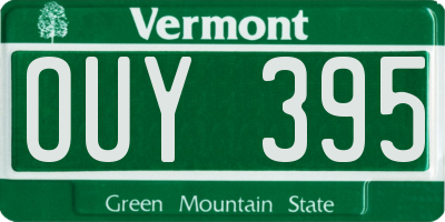 VT license plate OUY395