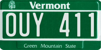 VT license plate OUY411