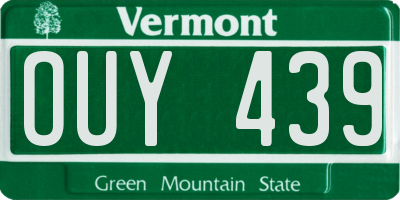 VT license plate OUY439