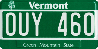 VT license plate OUY460