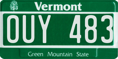 VT license plate OUY483