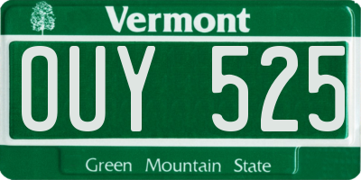 VT license plate OUY525