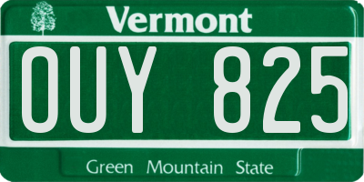 VT license plate OUY825