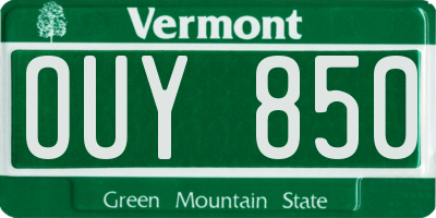 VT license plate OUY850