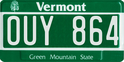 VT license plate OUY864