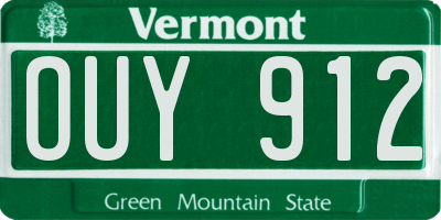 VT license plate OUY912