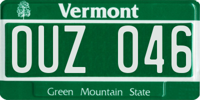 VT license plate OUZ046