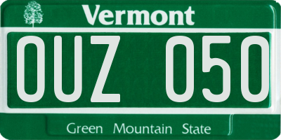 VT license plate OUZ050