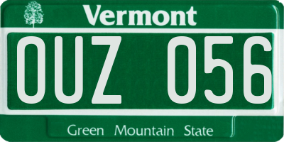VT license plate OUZ056