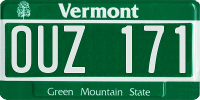 VT license plate OUZ171
