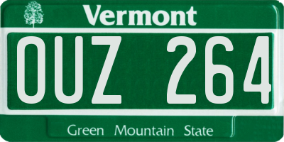 VT license plate OUZ264