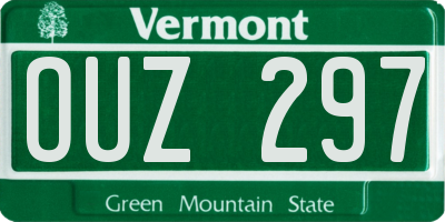 VT license plate OUZ297
