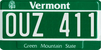 VT license plate OUZ411