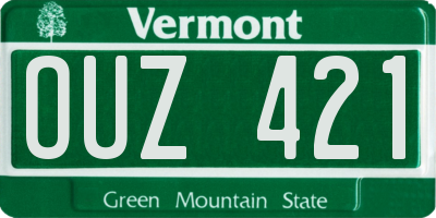 VT license plate OUZ421