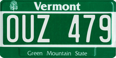 VT license plate OUZ479