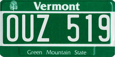 VT license plate OUZ519