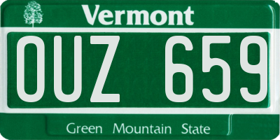 VT license plate OUZ659