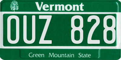 VT license plate OUZ828