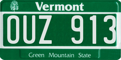 VT license plate OUZ913