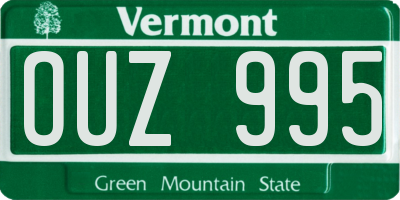 VT license plate OUZ995