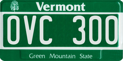 VT license plate OVC300