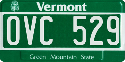 VT license plate OVC529