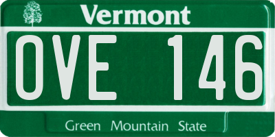 VT license plate OVE146