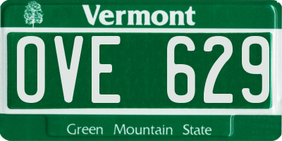 VT license plate OVE629